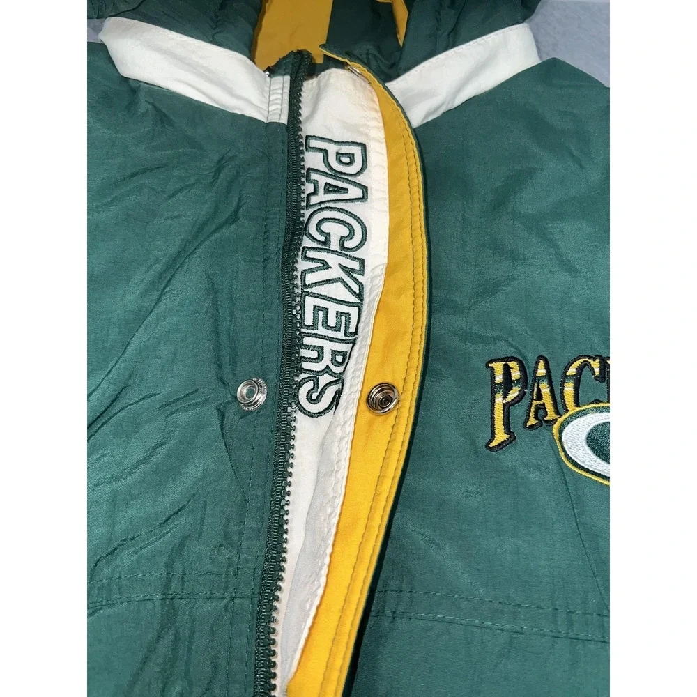 Vintage Green Bay Packers Jacket Mens XL Green NFL Football Starter Coat 90s